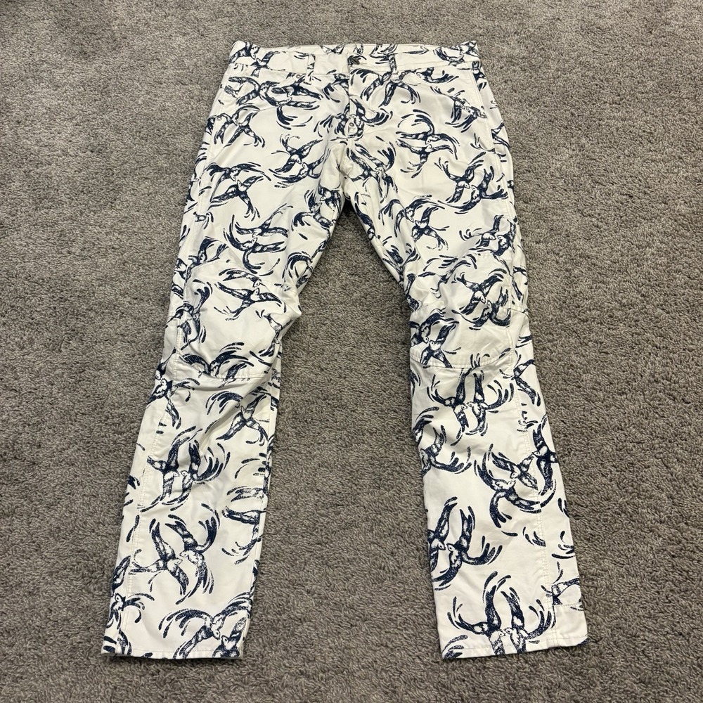G-Star RAW 3D Tapered Dove Flying tag 32x32 FITS (30x32) RARE WHITE Jeans
